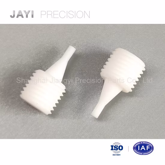 Custom Special Head Shape White PTFE Screw, CNC Machining Customized Plastic Fastener