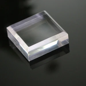 square beveled acrylic base gem and mineral stand perspex fossils display block