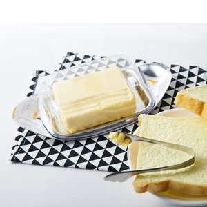 Stainless Steel Butter Dish with Cover  and Butter Tongs