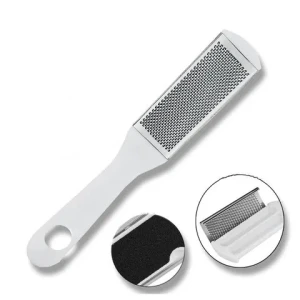 Stainless Steel Dual-Sided Pedicure Foot File Effective Callus and Dead Skin Removal Replaceable Pads for Manicure