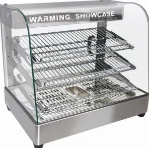 Stainless Steel Food Warmer Display Showcase With Glass Restaurant Food Warming Showcase BV-863