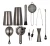 Import Stainless steel Hight Quality Cocktail Bar Set  bar tools set Cocktail Shaker from China