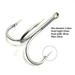 Stainless steel Treble fishing hooks extra large fish hooks