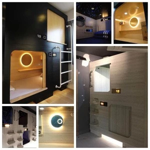 STARSDOVE  Wooden Single Soundproof Capsule Container Hotel Capsule Hotel Bed Sleep Pod Bed Capsule Hotel