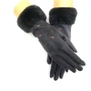 Styly comfortable lightning embroidered patterned fur mouth warm bicycle winter gloves can be customized with touch screen