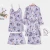 Import STZ1834 Four-piece spring and autumn ice silk pajamas feminine sling silk long-sleeved thin pajamas suit home service from China