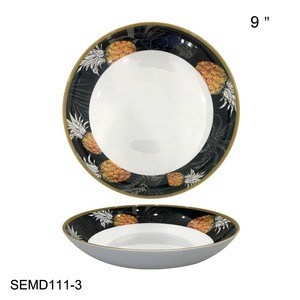 sublimation bamboo melamine dinnerware plate cheap plate for lunch