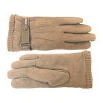 Suede gloves with fur lining Windproof warm breathable  aris suede brown golf  gloves women's suede driving gloves