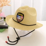 Summer new children's cowboy hat eagle logo sunshade hat outdoor travel children hat