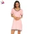 Import Summer Short Sleeve Womens Nightshirt 100 Cotton Plain Nightgown from China