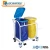 Import Super Quality ABS Movable Waste Trolley Hospital Trash Trolley from China