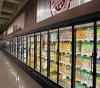 Supermarket combination deep showcase top fridge bottom frozen chset freezer price