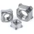 Import supply DIN 928 M4 Female Thread Carbon Steel Square Weld Nuts Silver Tone 4 Projections from China