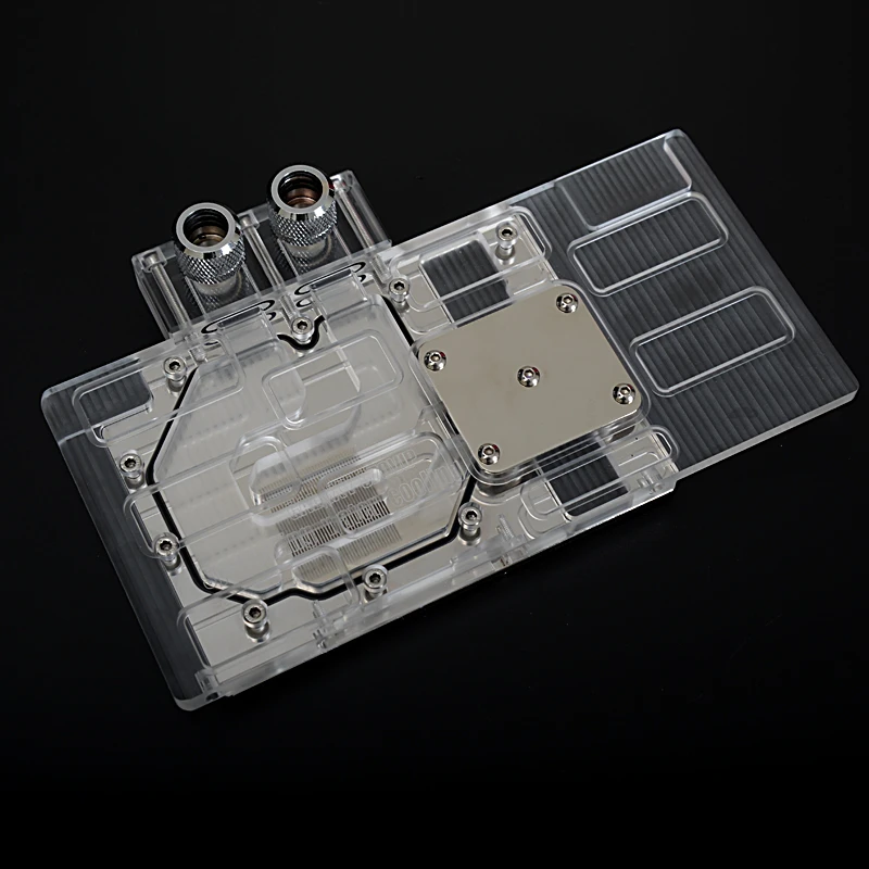 Syscooling transparent acrylic full coverage water block clear GTX970 graphic GPU water block