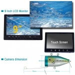 The Best underwater Camera Wireless WiFi Fish Finder 9"  HD 1000TVL 30M  Fish finder 24 White  LEDs F01A