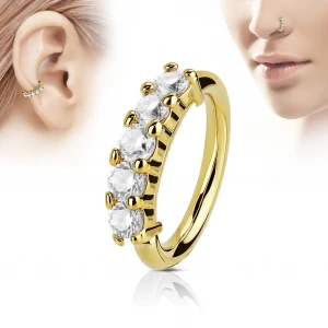 The Body Jewelry Gems  Clip On Nose Ear Ring Non-Piercing