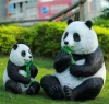 The Handmade Resin Panda Family Statue For Sale