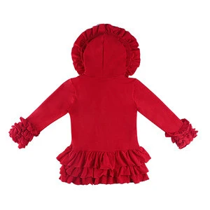 The Latest Children&#039;s Coat Style for  Baby Girl Wholesale Coat Solid Red Color Button