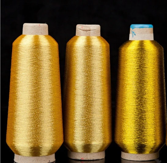 Thread Supplier Pure Gold And Pure Silver Reflective Embroidery Yarn Metallic Thread
