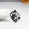 Top Selling Mens Rings Stainless Steel Antique Silver Stainless Steel Ring Classic Multifunctional Stainless Steel Necklace