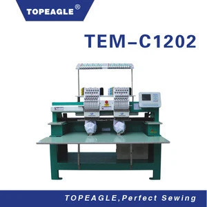 TOPEAGLE TEM-C1202 Computerized 2 Head Cap Embroidery Machine for Sale