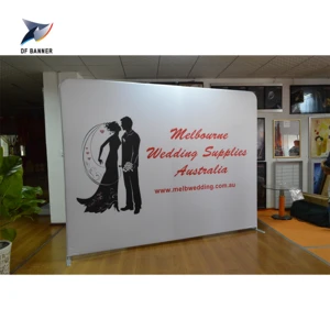 Trade show display stage decoration tension fabric photo booth backdrop