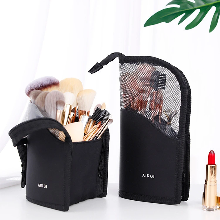 Transparent Mesh Cosmetic Pouch Make Up Toiletry stand up Bag Travel Clear Storage Organizer for Men and Women