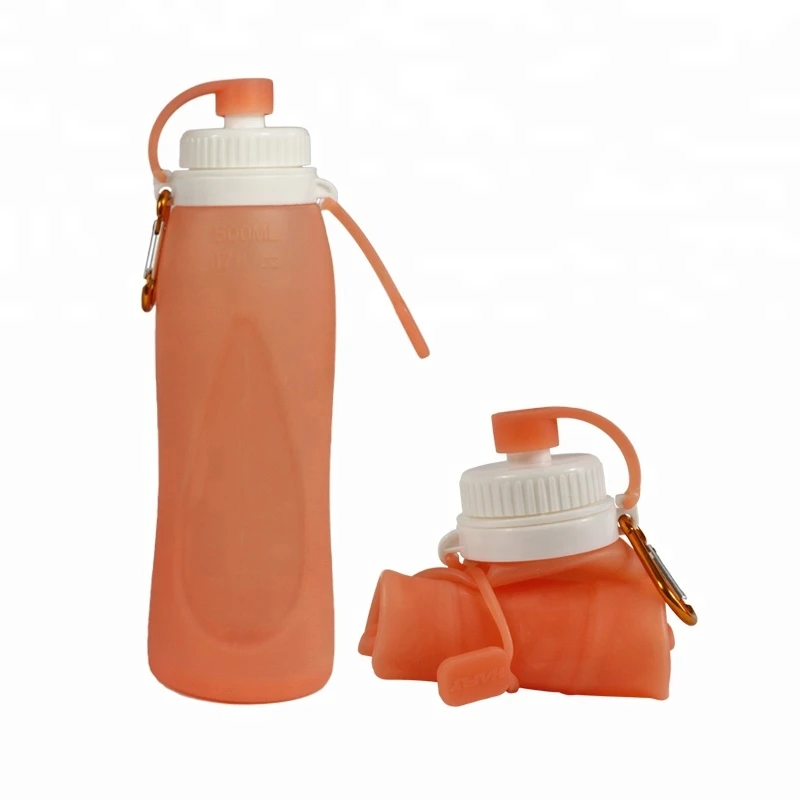 Trending Products Wholesale Custom Collapsible Silicone Sports Water Bottle