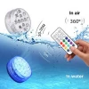 Underwater Light IP68 Waterproof Wear-resistant LED Submersible Swimming Pool Lamp with RF Remote for Fish Tanks Fountains Aquar