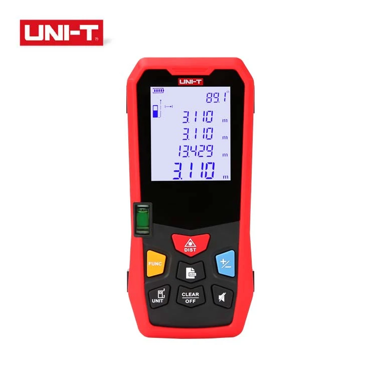 UNI-T LM100 Handheld Digital Laser Distance Meter Range Finder Rangefinder Length Area Volume Measurement 20 Group Data Storage