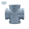 Universal high quality malleable iron pipe forged malleable iron pipe cross equal stainless press fittings