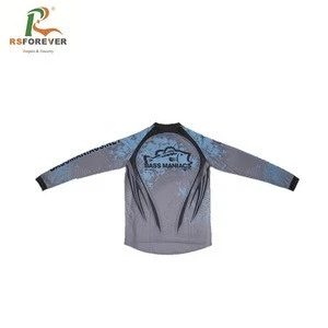 UPF UV Protection Long Sleeve Sublimation Printed Fishing Jersey