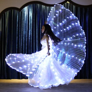 Upgrade Super Bright Lights 360-Degrees Led Belly Dance Isis Wings LED Isis Wings Belly Dance Isis Wings Costume Cloak