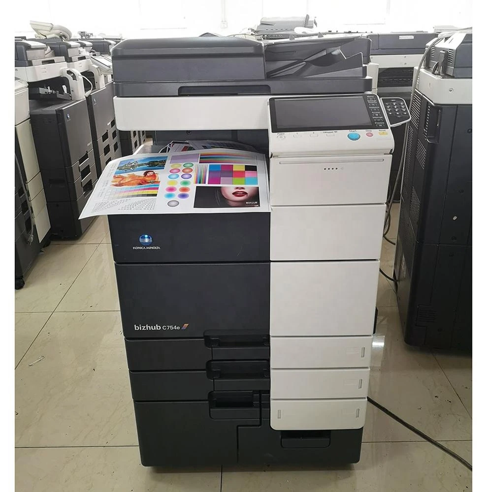 Used Photocopy Machine Color Printer Copier for Konica Minolta Bizhub C754e C654e Fotocopiadora