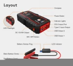 UTRAI Jstar one Power Bank 22000mAh Lithiumion Battery Car Booster Starting Device Car Jump Starter Emergency Car Battery