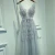 Import V neck beads embroidery grey wedding long bridesmaid dresses elegant party women prom dresses from China