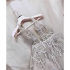 Vintage design tulle sequined deep v neck sexy wedding gown dress bridal bride wedding dress lace