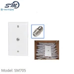 Wall faceplate with F-Type Coaxial Jacks
