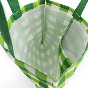 Washable eco-friendly houndstooth pattern cloth shopping bags
