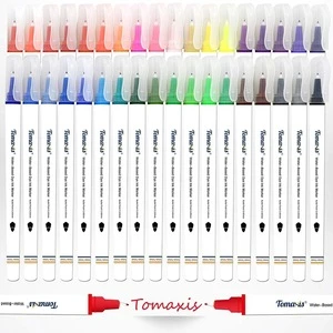 Watercolor Brush Pens 36 Premium Color Paint Marker Set Calligraphy, Sketching, Lettering, Painting Art Supplies