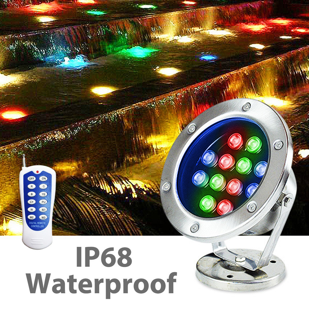 Buy Waterproof Ip68 Underwater Pool Remote Control Submersible Led ...