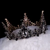 Wedding Bride Hair Tiaras Jewelry Crystal Vintage Elegant discount Handmade Black Bridal Crown
