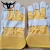 Import Western style yellow construction working full palm cowhide leather safety gloves from China