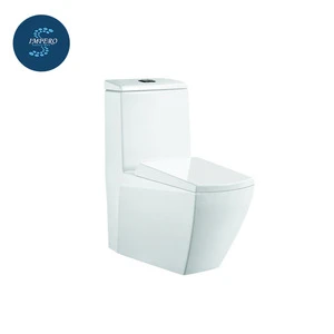 White color modern bathroom siphonic s-tap washdown one piece toilet bowl