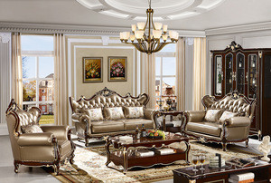Buy White Luxurious European Classical Style Solid Wood Living Room ...