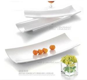 White square wholesale dinner plates, melamine rectangular flat plate, roast meat platter