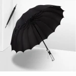 Wholesale 16 Bone Long Shaft Golf Umbrella Creative Panel Color Straight Pole Umbrella