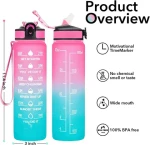 Wholesale 1L BPA free Plastic Outdoor Camping Travel Sports Drinking Water Bottle Portable Water Cups