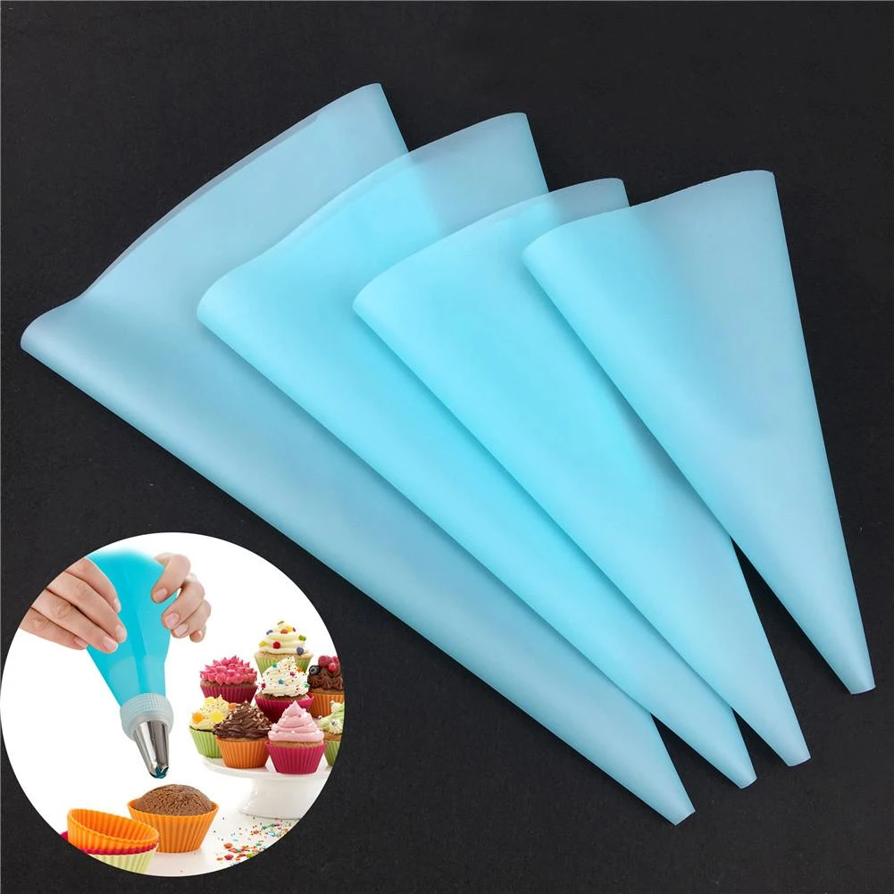 Wholesale 4pcs Cake Decorating Tools Confectionery Bag Silicone Icing Piping Cream Pastry Bag Nozzle DIY Baking Decorating Tools