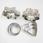 Wholesale Baking Pastry Tools Heart Round Star Cookie Cutter 3D Stainless Steel Biscuit Cookie Cutters